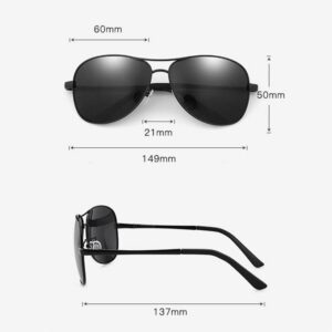 Lunettes de soleil polarisées en métal pour hommes pour conduire, pêcher et protection UV