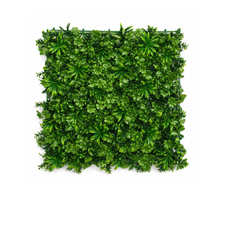 Mur végétal artificiel effet succulentes 50 x 50 cm en PP épaisseur 7 cm